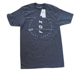Fox Racing Mens Clean Up Premium Tee Heather Navy Graphic T-Shirt Small NWT